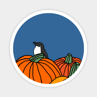 Cute Penguin and Three Pumpkins Magnet